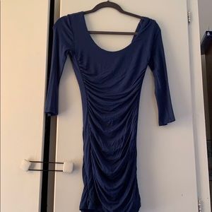 Royal Blue Scrunched Bodycon dress